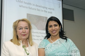 Barbara Couwenbergh, President of The International Womens's Club & Dr. Dilruba Nasrin