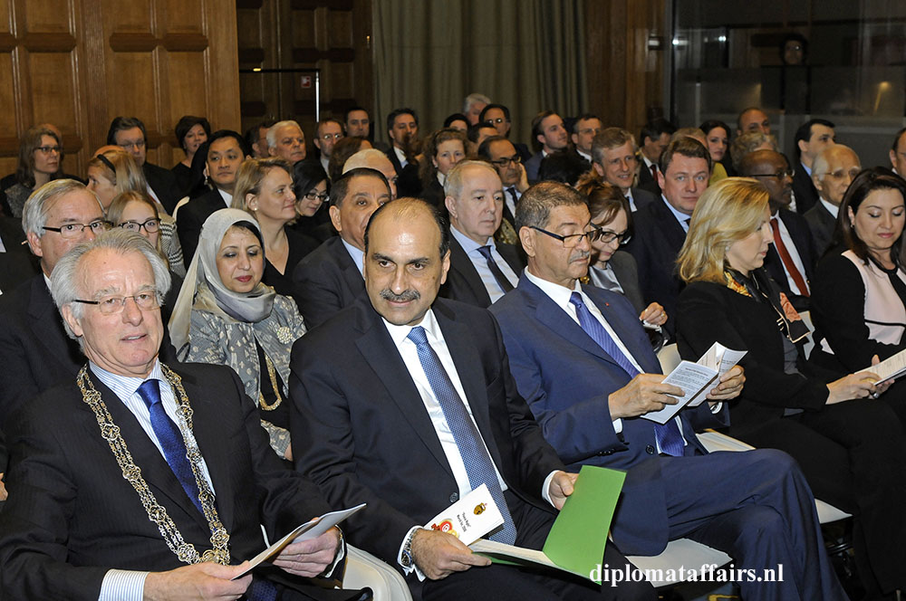 Mayor Jozias van Aartsen, H.E. Karim Ben Becher, Head of State H.E. Mr Habib Essid