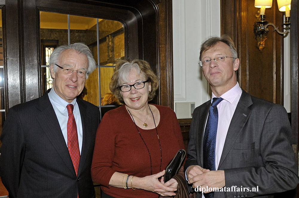 Mayor Jozias van Aartsen, Mrs. Henriette van Aartsen, H.E. Chris Hoornaert Ambassador of Belgium