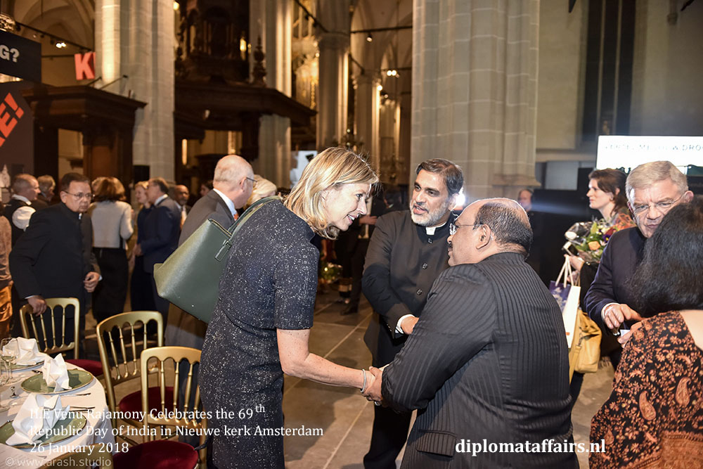 04.jpg H.E Venu Rajamony, H.E. Ms Kajsa Ollongren, H.E Venu Rajamony, Dr. Viju Jacob of Synthite food Industries