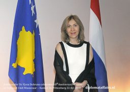 Ambassador Dr. Vjosa Dobruna celebrates 10th Anniversary Kosovo at Diplomat Club Wassenaar