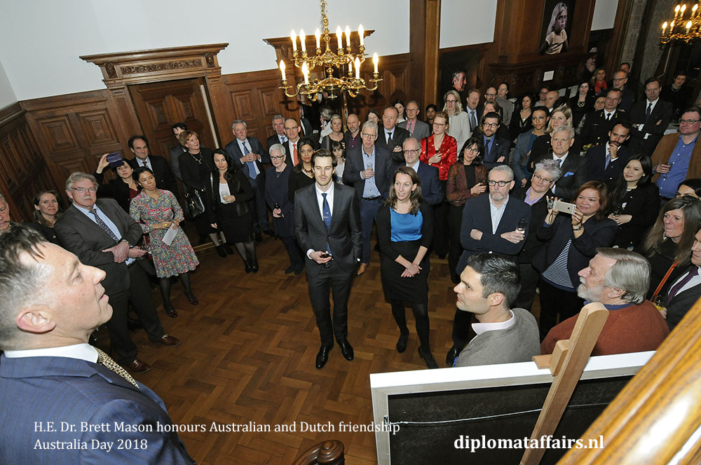 2. H.E. Dr. Brett Mason honours Australian and Dutch friendship 01-02-2018