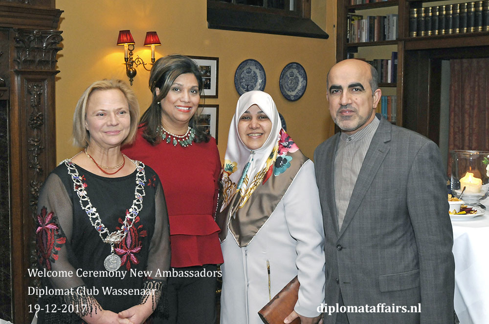 7. Deputy Mayor of Wassenaar Mrs. Inge Zweerts de Jong H.E. Prof. Dr. Alireza Jahangiri and Mrs. Jahangiri