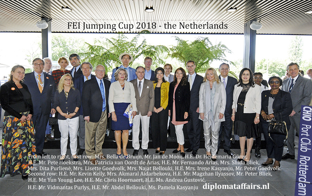 FEI jumping Cup 2018 CHIO Rotterdam. Hosts Mr. Jan de mooij, Mr. Peter Goedvolk and Mrs. Shida Bliek Diplomat Club Wassenaar diplomataffairs.nl FEI jumping Cup 2018 CHIO Rotterdam. Hosts Mr. Jan de mooij, Mr. Peter Goedvolk and Mrs. Shida Bliek Diplomat Club Wassenaar diplomataffairs.nl