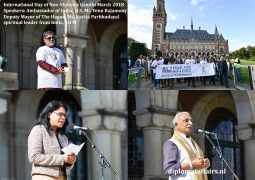 International Day of Non-Violence with large Gandhi March from iconic Peace Palace to Grote Kerk The Hague