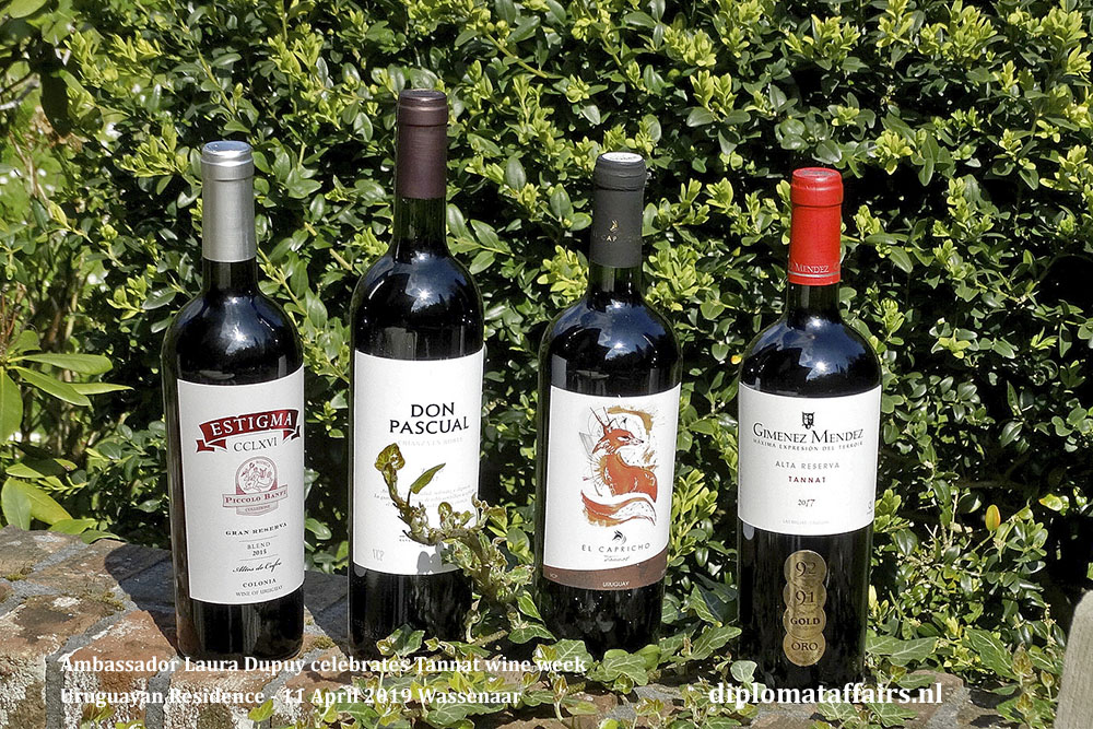 4. Ambassador Laura Dupuy celebrates Tannat wine week Uruguayan Residence - 11 April 2019 Wassenaar 4. Ambassador Laura Dupuy celebrates Tannat wine week Uruguayan Residence - 11 April 2019 Wassenaar