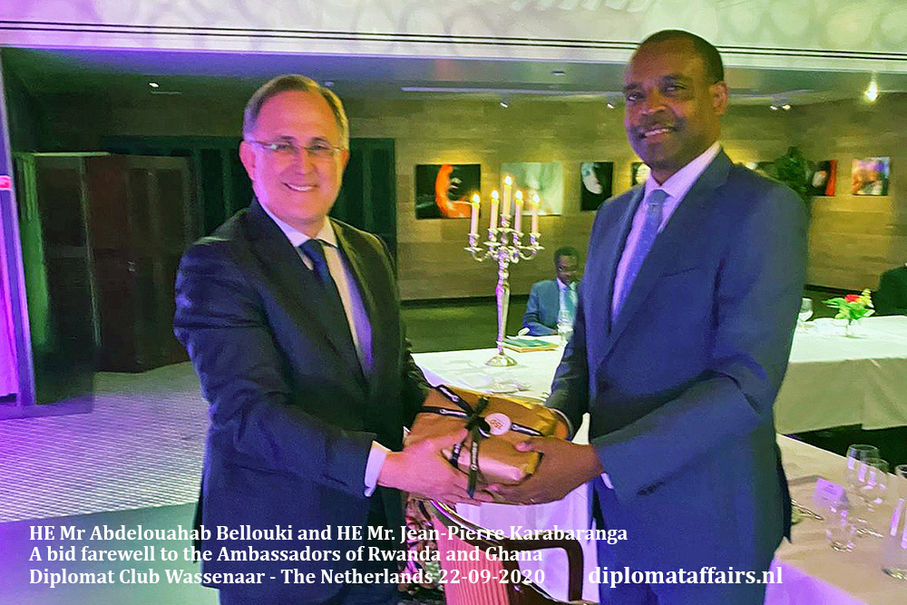02.jpg HE Mr Abdelouahab Bellouki and HE Mr. Jean-Pierre Karabaranga Diplomat Affairs Magazine